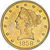 Image 1 : 1858 $10 AU58 PCGS