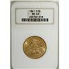 Image 3 : 1861 $10 MS63 NGC