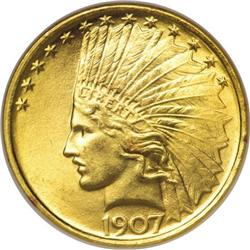 1907 $10 No Periods MS66 NGC