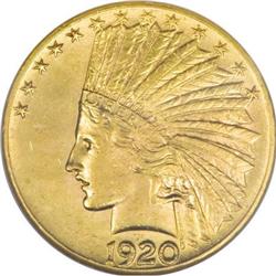 1920-S $10 AU58 NGC
