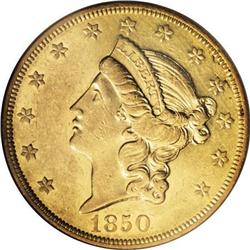 1850-O $20 AU53 PCGS