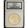 Image 3 : 1865 $20 MS62 NGC