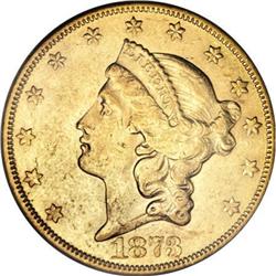 1873-CC $20 AU55 PCGS