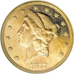 1877-S $20 MS63 Prooflike NGC