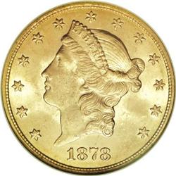 1878 $20 MS64 NGC