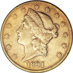 1891-CC $20 XF45 PCGS