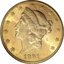 1891-CC $20 MS62 PCGS