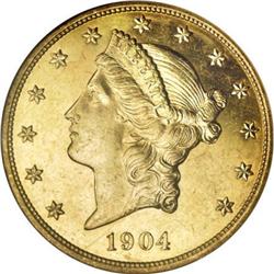 1904 $20 MS65 NGC