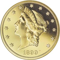 1899 $20 PR63 Cameo NGC