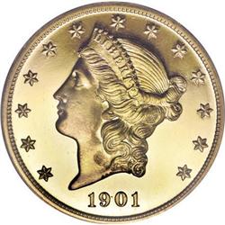 1901 $20 PR64 Deep Cameo PCGS