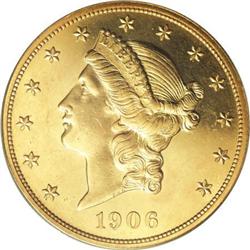 1906 $20 PR62 PCGS