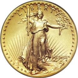 1907 $20 High Relief, Wire Rim MS60 ANACS