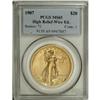 Image 3 : 1907 $20 High Relief, Wire Rim MS65 PCGS