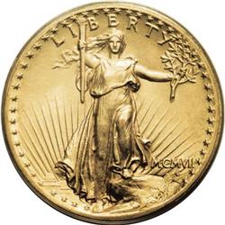 1907 $20 High Relief, Flat Rim MS64 PCGS