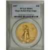 Image 3 : 1907 $20 High Relief, Flat Rim MS64 PCGS