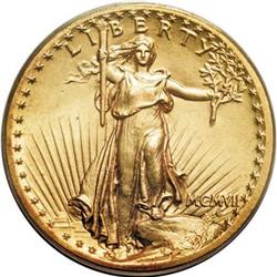 1907 $20 High Relief, Flat Rim MS66 PCGS