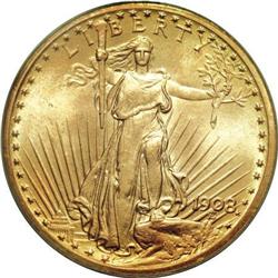 1908 $20 Motto MS66 PCGS