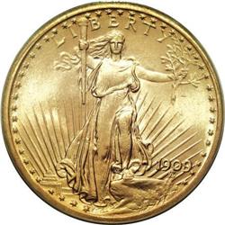 1909/8 $20 MS65 PCGS