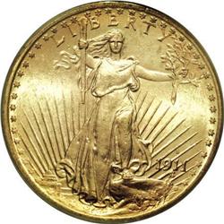 1911-S $20 MS66 PCGS