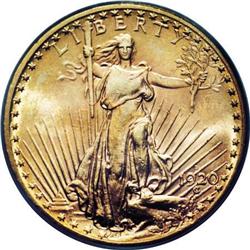 1920-S $20 AU58 PCGS
