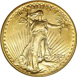 1921 $20 AU50 Details NCS