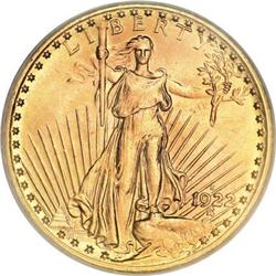 1922-S $20 MS65 PCGS