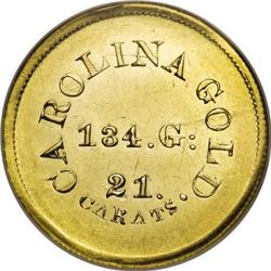 (1837-42) $5 C. Bechtler Five Dollar, 134G, With