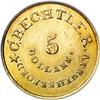 (1834-37) $5 C. Bechtler Five Dollar, MS61 NGC