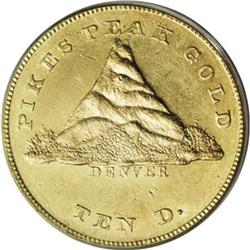 1860 $10 Clark, Gruber & Co. Ten Dollar MS61