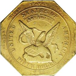 1851 $50 RE Humbert Fifty Dollar, 887 Thous.