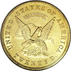 1853 $20 Assay Office Twenty Dollar, 884 Thous.