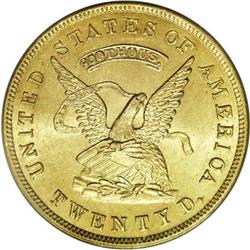 1853 $20 Assay Office Twenty Dollar, 900 Thous.