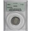 Image 3 : 1881 5C Hawaii Five Cents MS65 PCGS