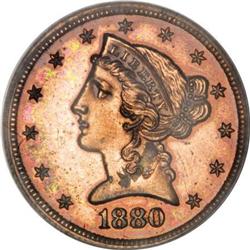 1880 $5 Five Dollar, Judd-1663, Pollock-1863,