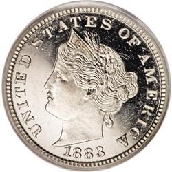 1883 5C Liberty Head 5C, Judd-1712, PR65DC PCGS