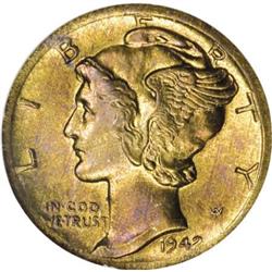 1942 10C Dime--Struck on an Ecuador Five