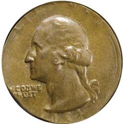 1951 Quarter on a 1951 Cent MS66 BN NGC