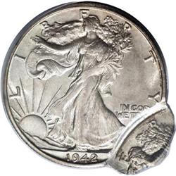 1942-S 50C MS64 PCGS Double Struck