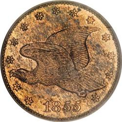 1855 P1C Flying Eagle Cent, Judd-168 Original,