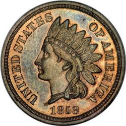 1858 P1C Indian Cent, Judd-208, Pollock-253,