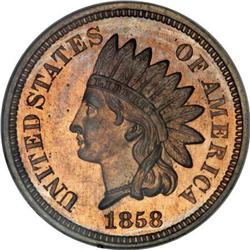 1858 P1C Indian Cent, Judd-212, Pollock-256,