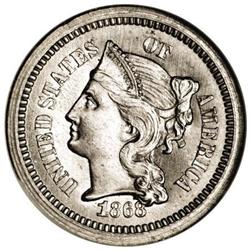 1868 1C One Cent, Judd-605, Pollock-670, R.5,