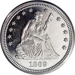 1869 25C Quarter Dollar, Judd-740, Pollock-821,