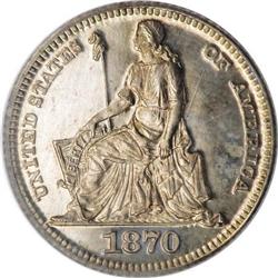 1870 3C Three Cent Silver, Judd-797,