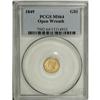 Image 3 : 1849 G$1 Open Wreath MS64 PCGS