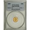 Image 3 : 1849 G$1 Open Wreath MS64 PCGS