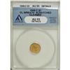 Image 1 : 1849-C G$1 Closed Wreath AU53 ANACS