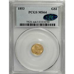 1853 G$1 MS64 PCGS