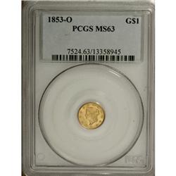 1853-O G$1 MS63 PCGS
