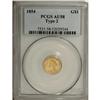 Image 1 : 1854 G$1 Type Two AU58 PCGS